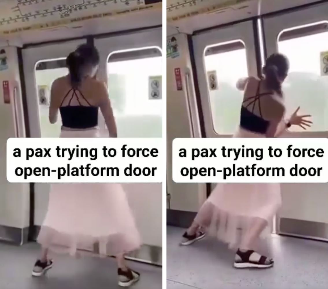 penumpang wanita dirakam cuba buka pintu mrt yang bergerak [video]