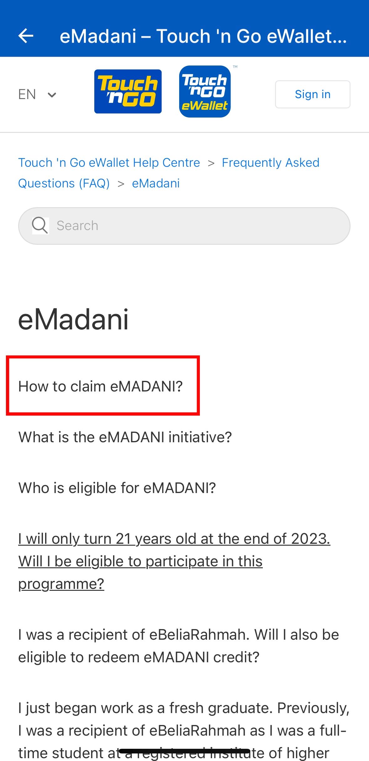 在tng领取emadani电子现金失败⚠️你可以这样申诉❗
