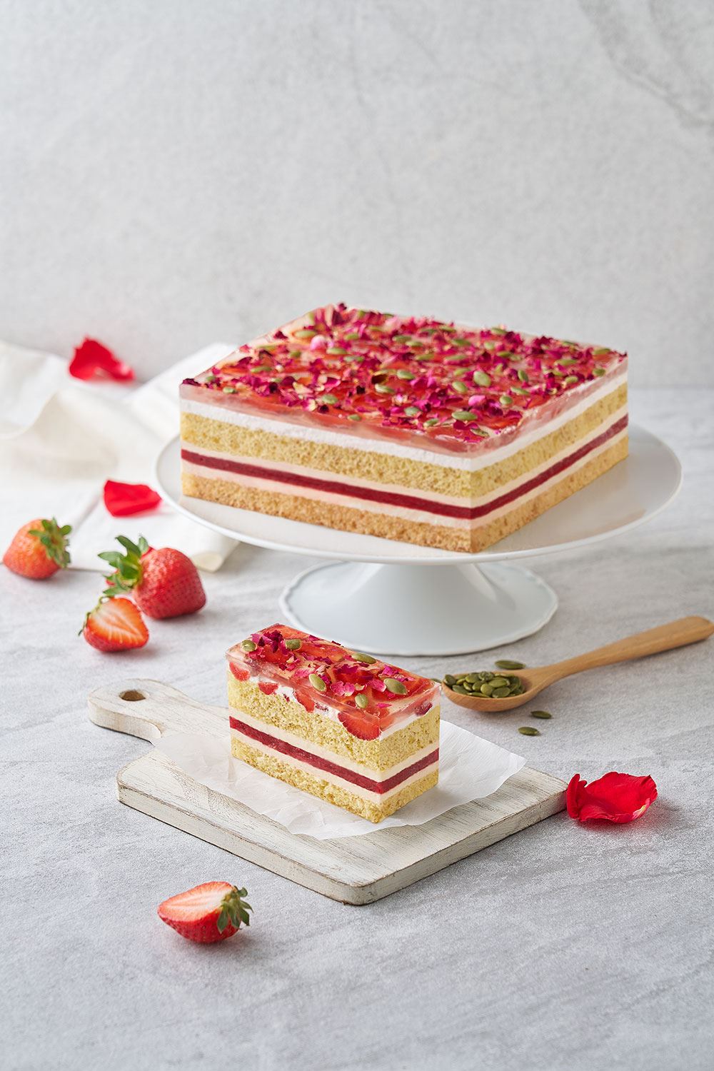 pretty in pink! secret recipe’s strawberry rose cake presents a love story in every nite