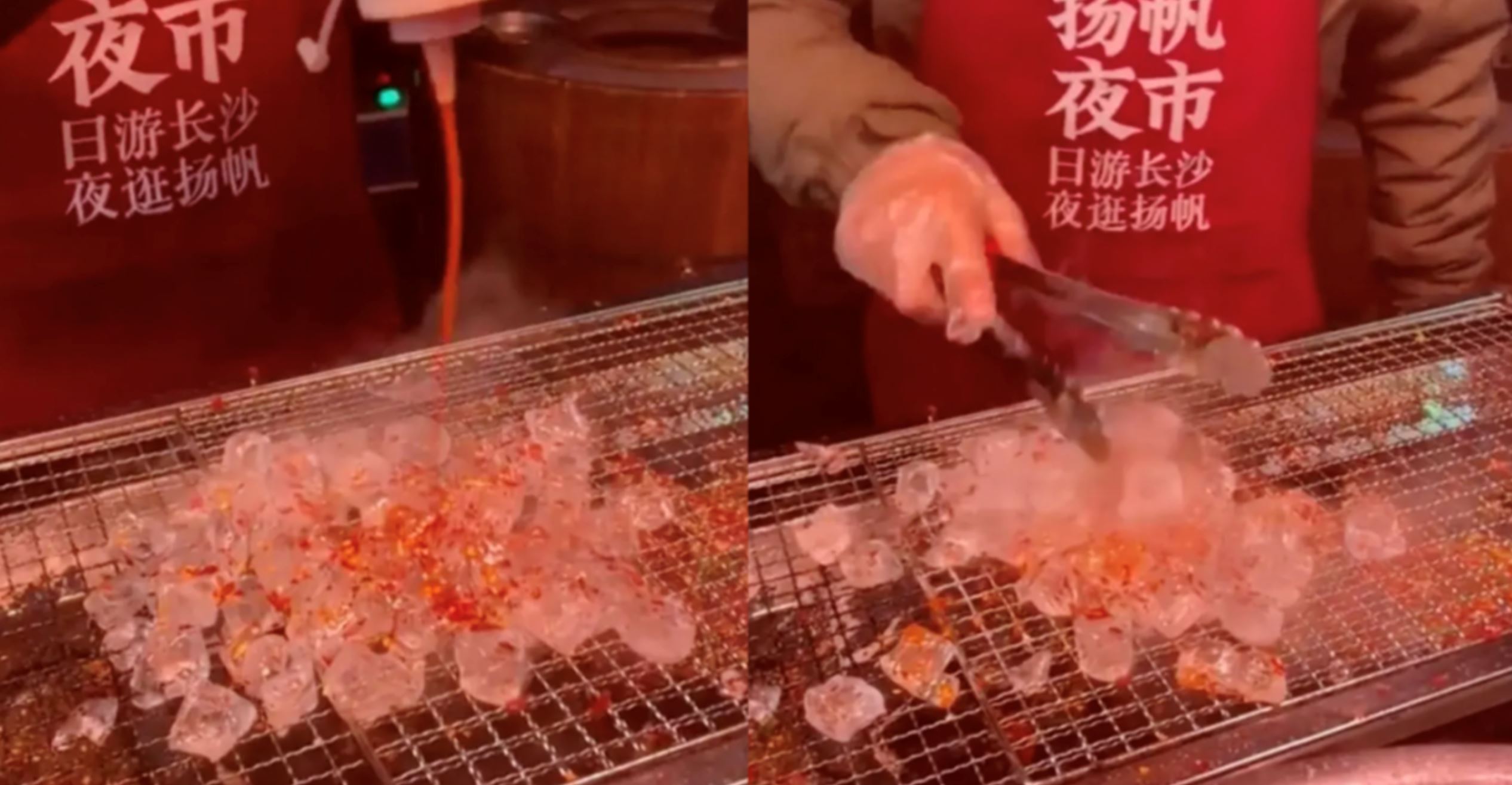 “suck and throw!” barbecued ice cubes now a unique snack in china