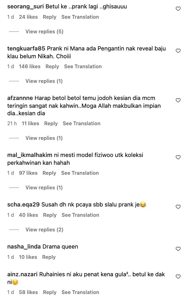 ruhainies beri bayangan bakal tamatkan zaman bujang? peminat kata ‘prank je ni’