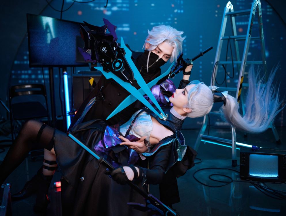 戚薇李承铉神还原手游王者荣耀造型❗cos兰陵王和花木兰🔥