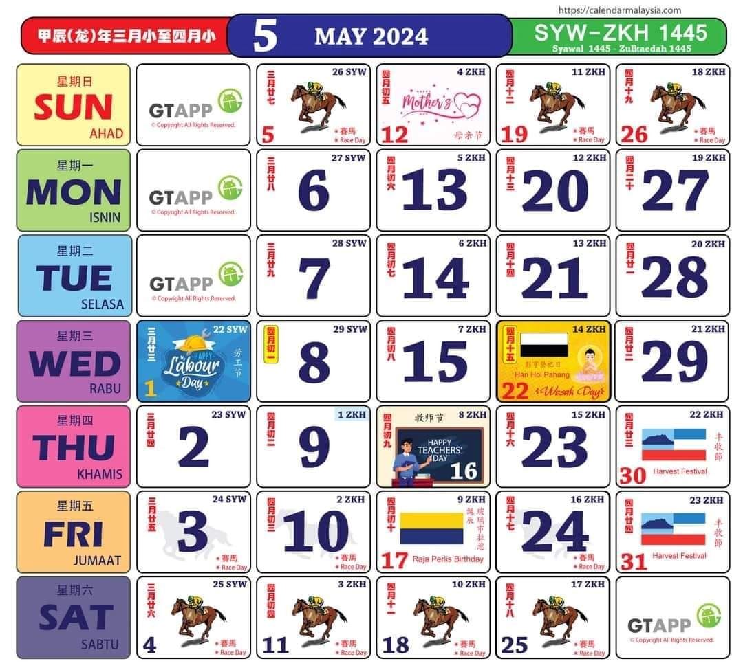 tengok sini kalendar tahun 2024, “buka sekolah je dah puasa 1 ramadan,”