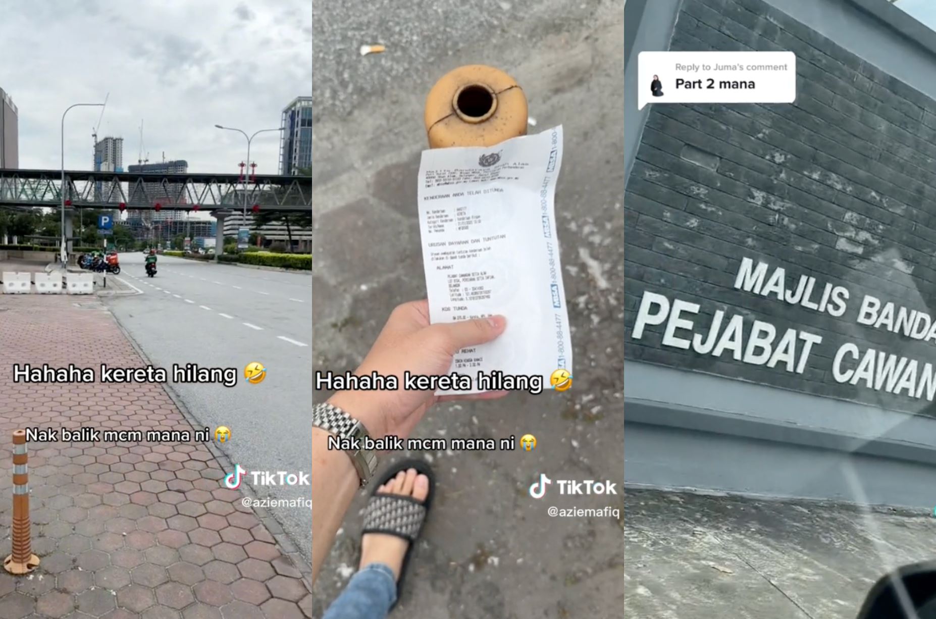 “it's gone missing!” m’sian parks on the side of the road, shocked when it's towed by authorities