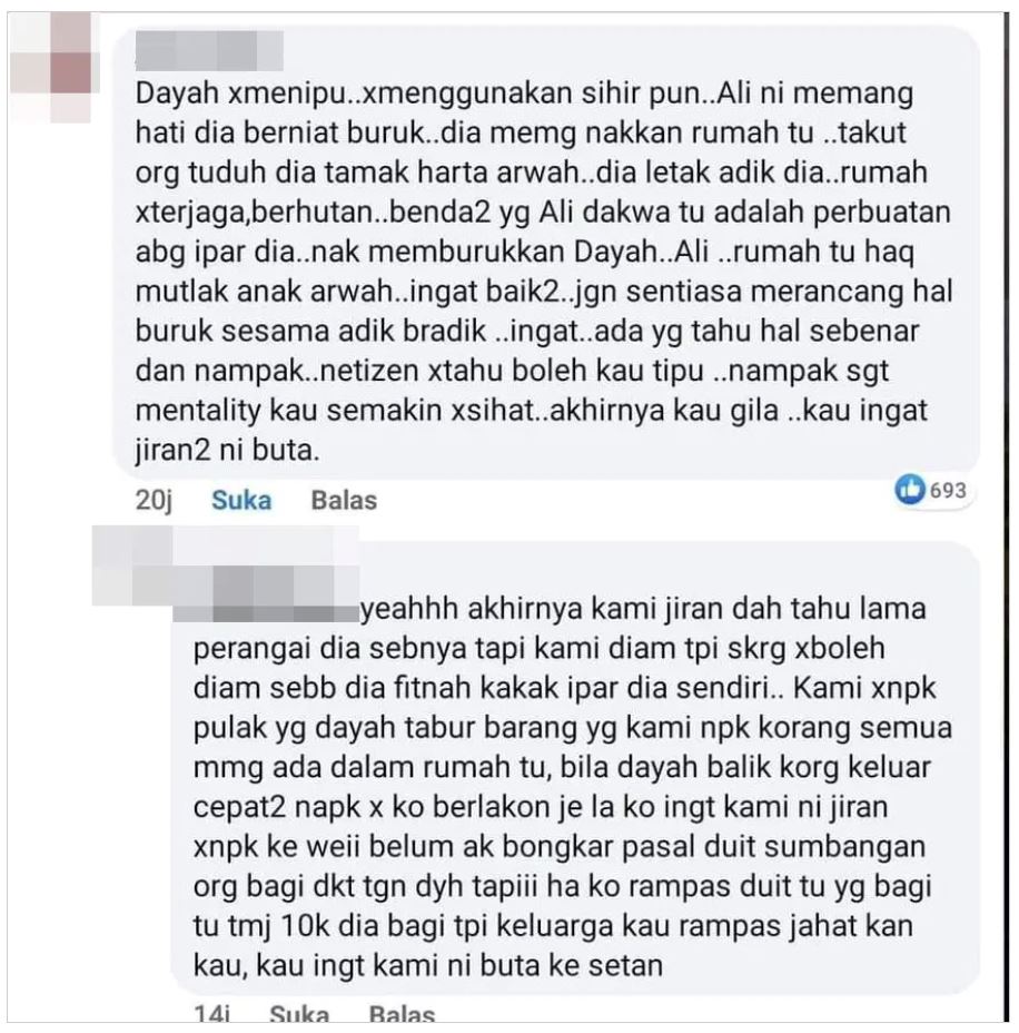 jiran kata ali puteh ada dalam rumah masa hidayah datang, “fitnah makin besar..”