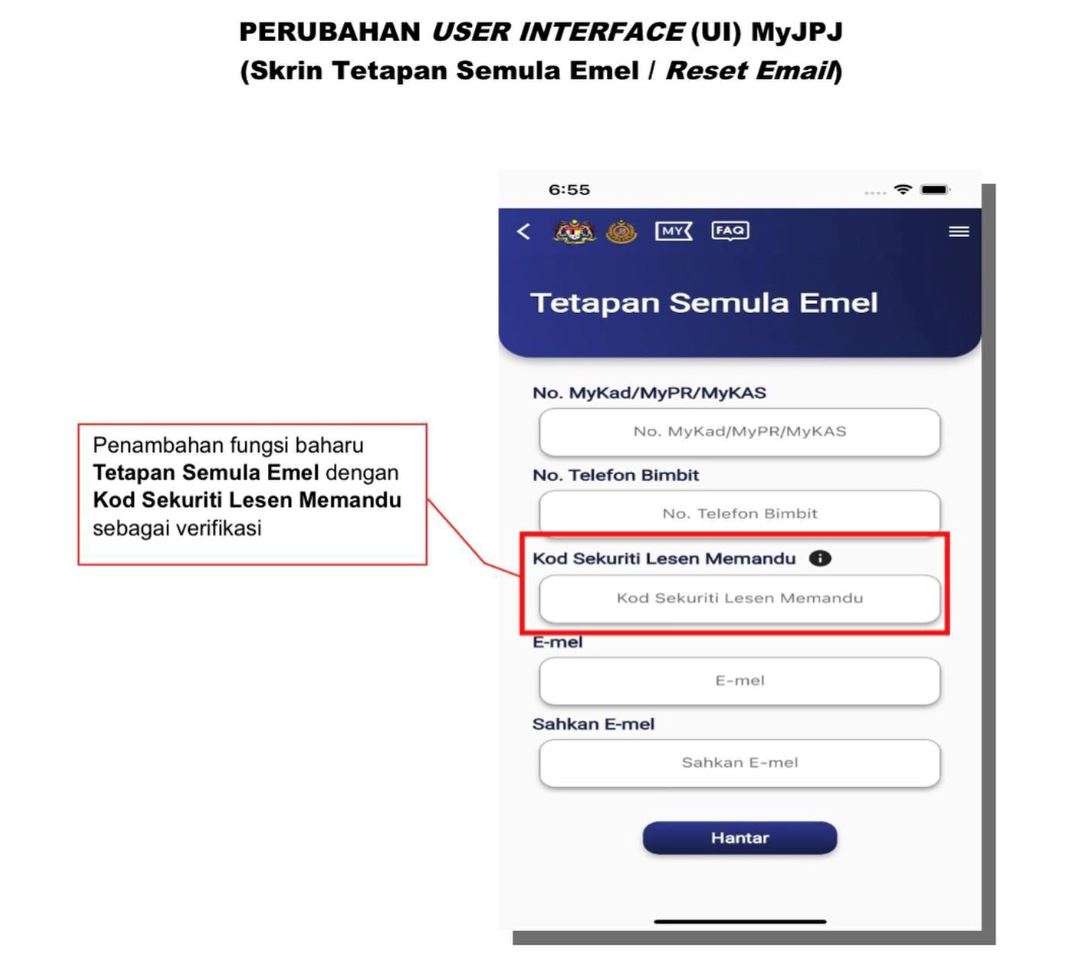 lapan aksara belakang lesen kini jadi kod sekuriti lesen memandu digital