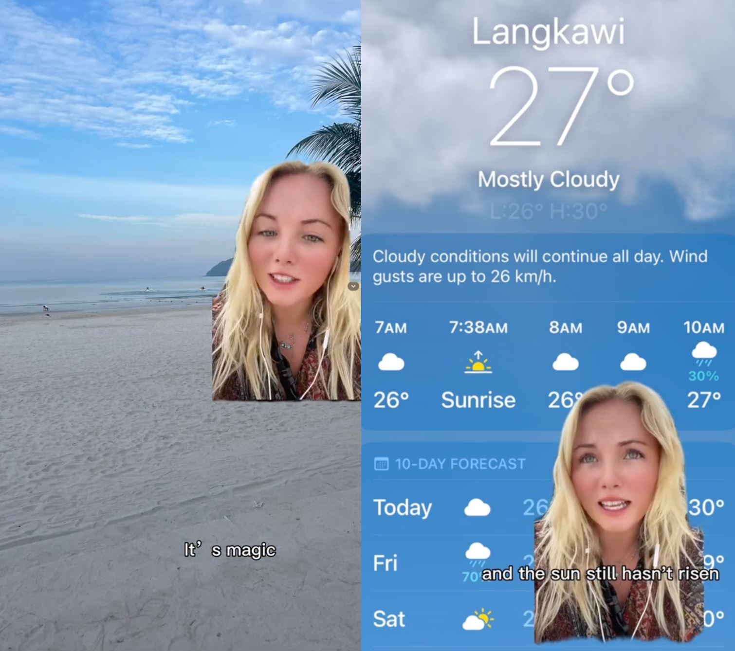 pelancong rasa pelik pukul 7.30 pagi masih tak nampak matahari di langkawi