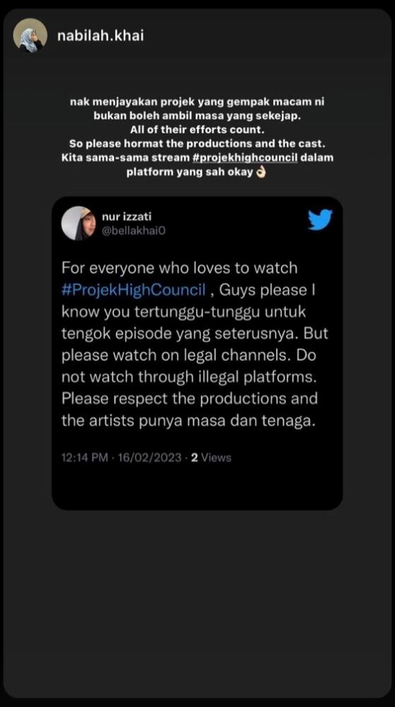 geng kudrat berang, projek high council belum tayang tv tapi dah bocor di internet