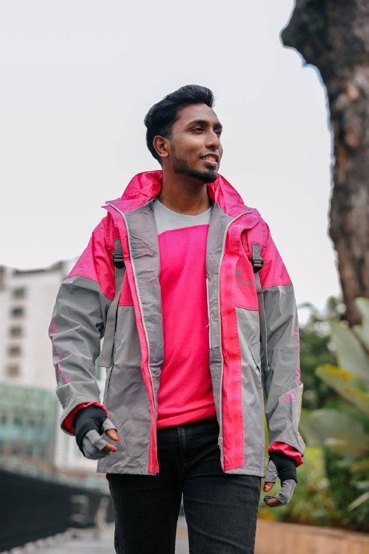 foodpanda rider in uniform posing