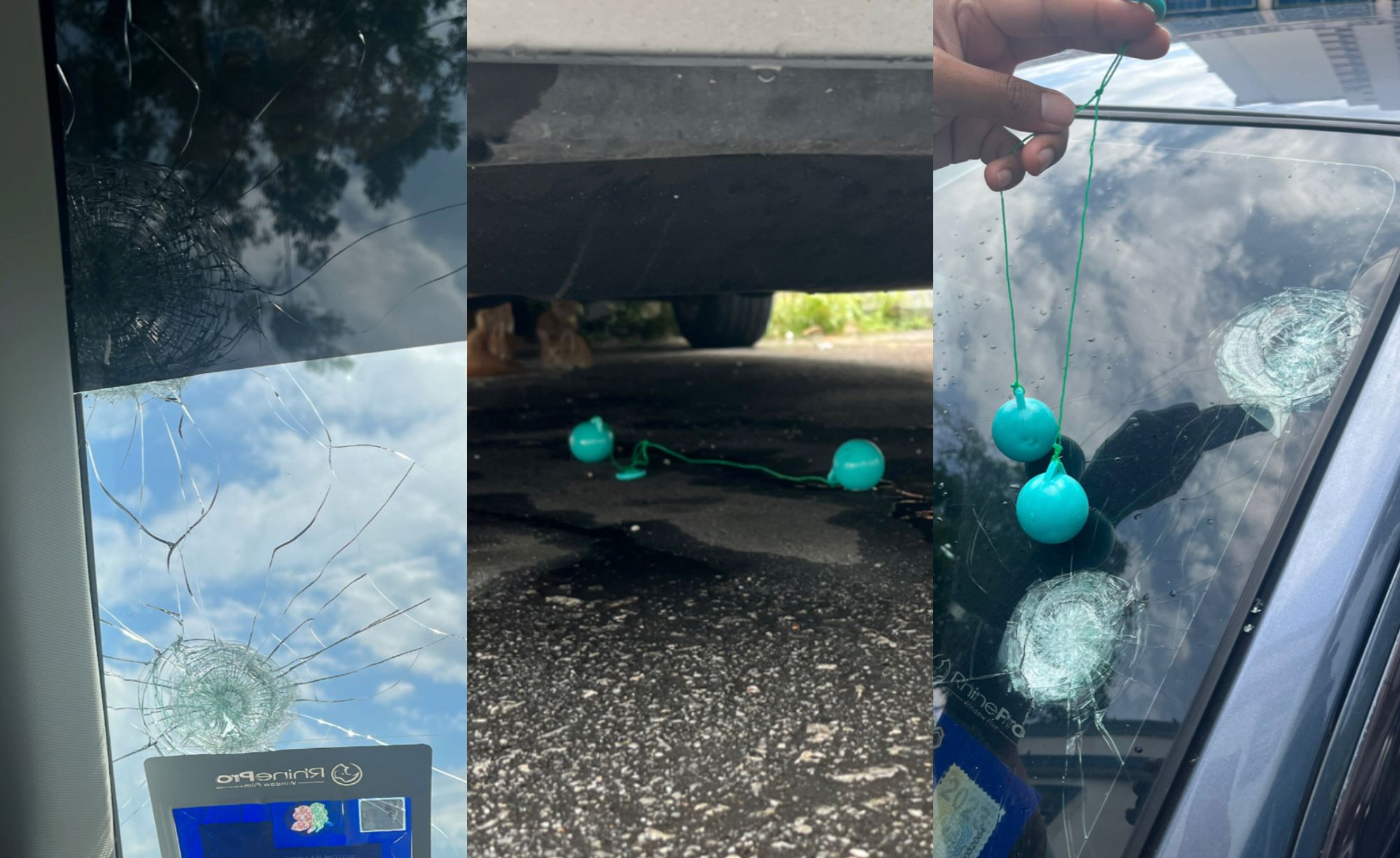 woman shares her frustration after lato-lato toy broke her car’s windscreen