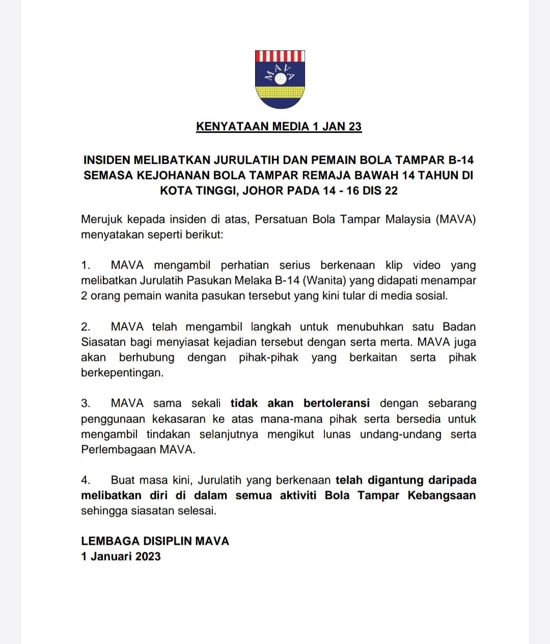 nasib jurulatih bola tampar menampar pemain diketahui rabu [video]