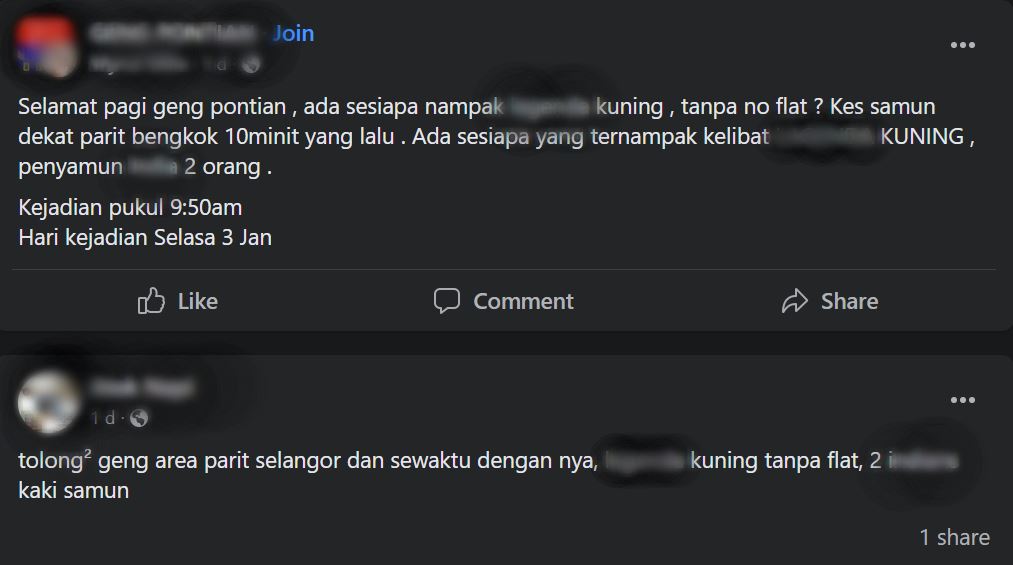 m’sian files police report saying he was robbed because wife keeps asking for money