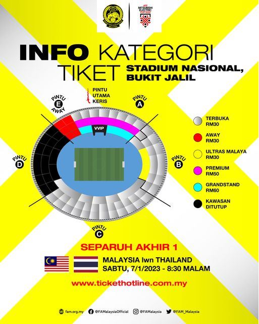 tiket semifinal piala aff limited, sempat beli tak?