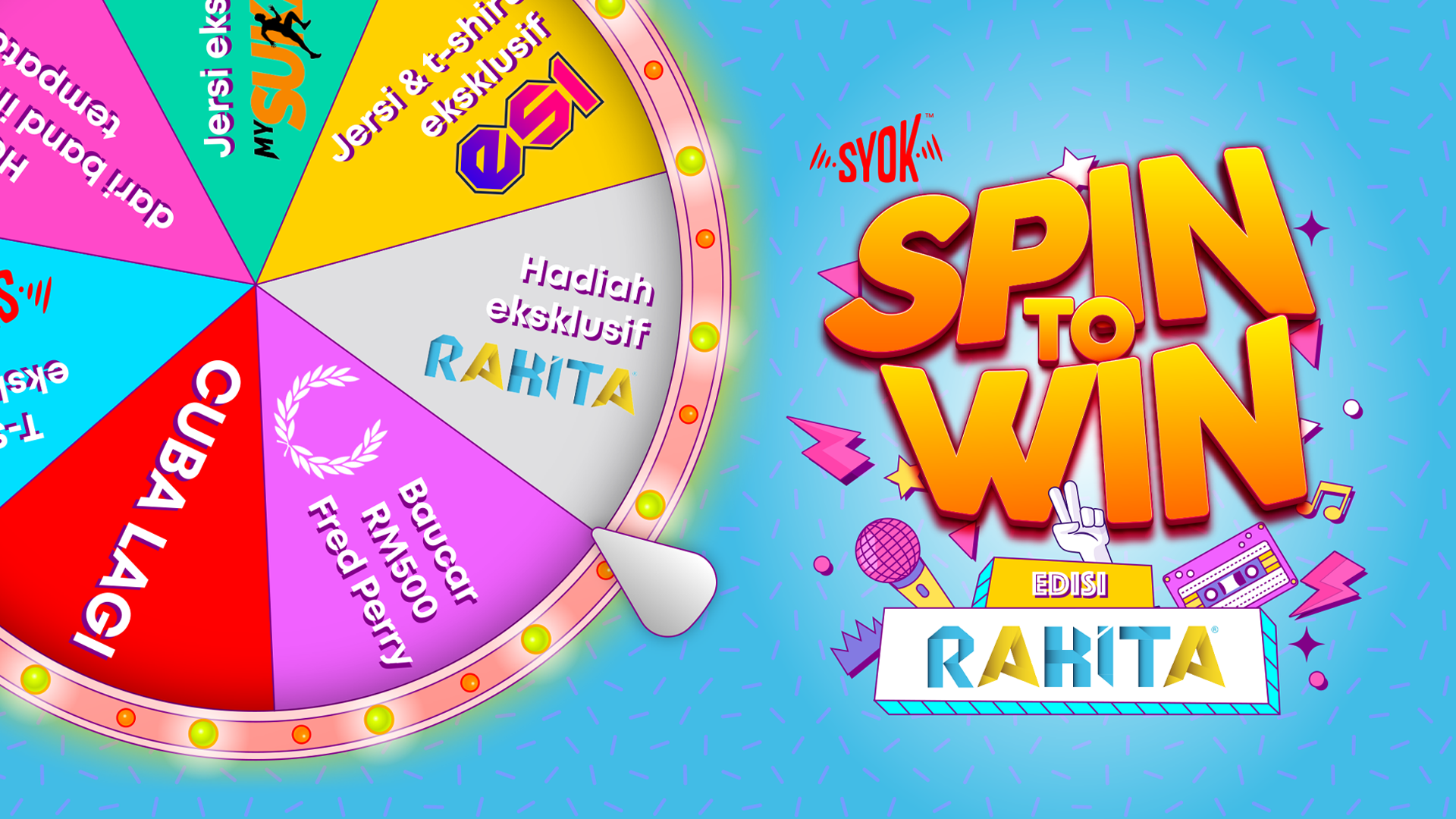 baucar fred perry dan banyak hadiah ekslusif menanti pemenang syok spin to win – edisi rakita!