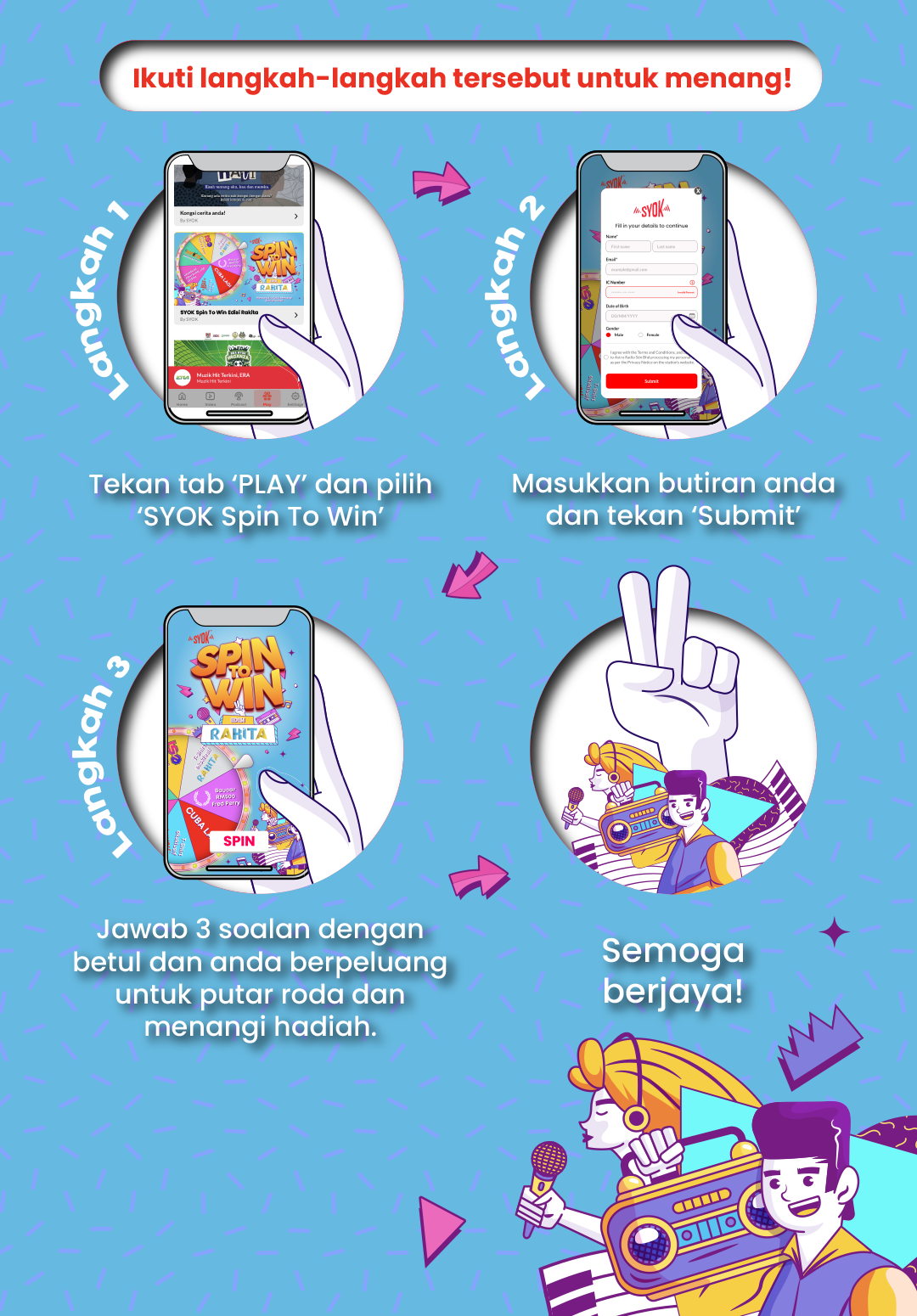 baucar fred perry dan banyak hadiah ekslusif menanti pemenang syok spin to win – edisi rakita!