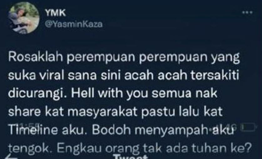 akaun twitter kakak ira kazar lesap lepas didakwa sindir puteri sarah