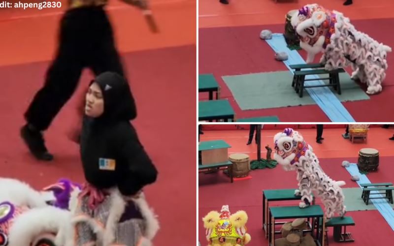 gadis bertudung buat tarian singa raih pujian ramai warganet, “terharu tengok..”