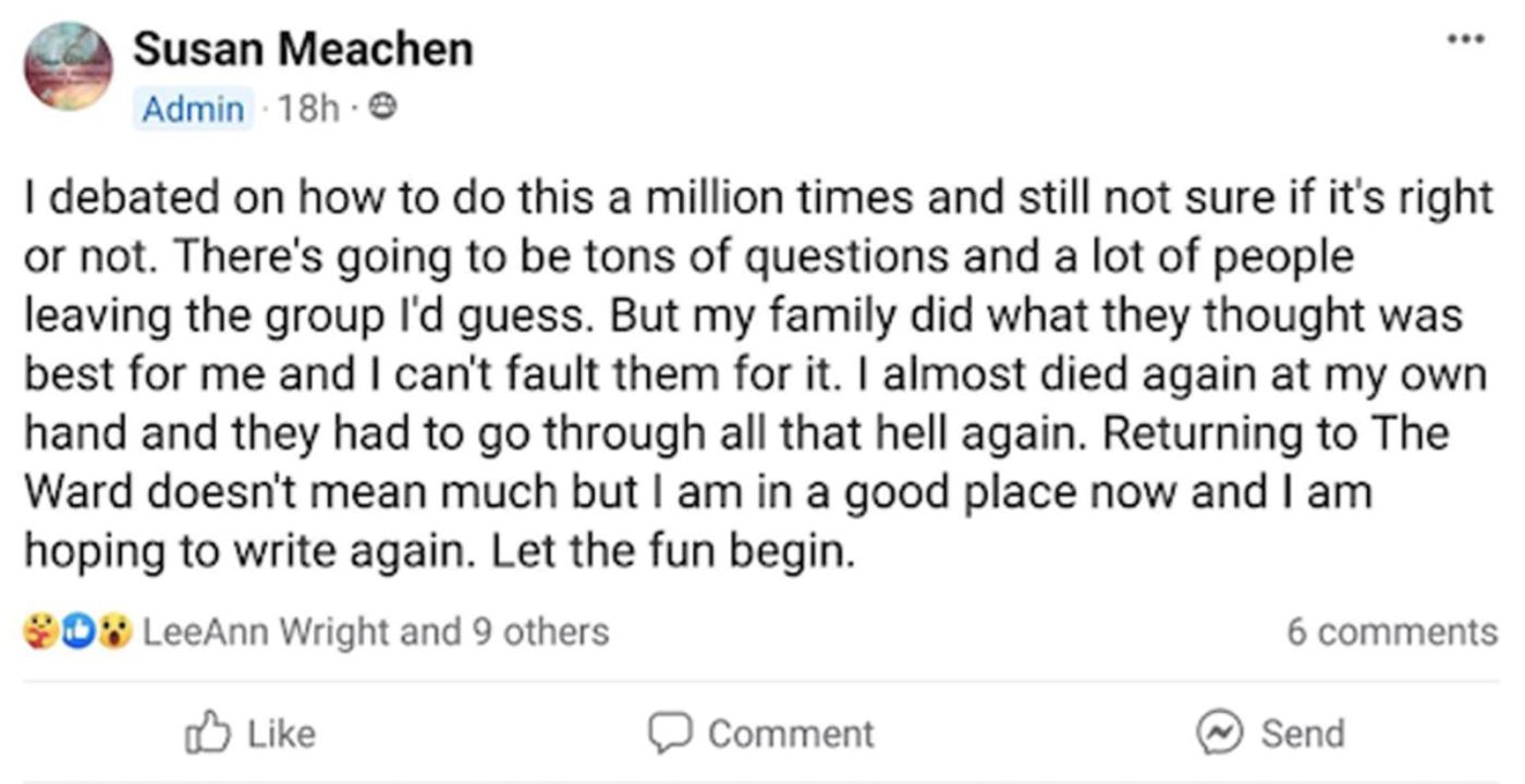 “dead” author comes back to life two years later after allegedly faking her own death