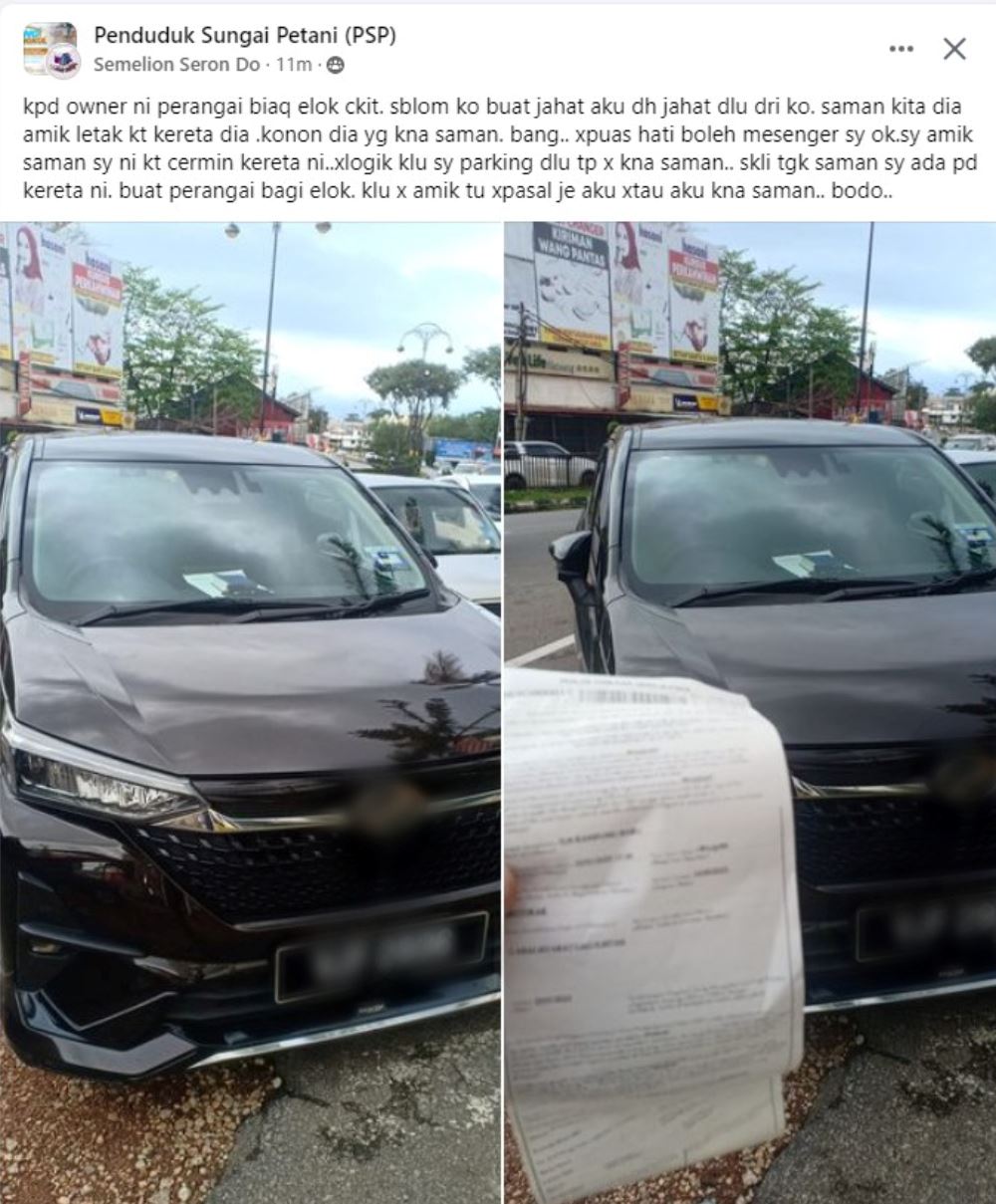 driver puts other vehicle’s parking ticket on their windshield to avoid getting fined