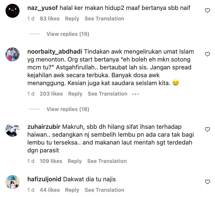 “yakinnya kamu,” makan sotong dan udang hidup, masya masyitah diserang netizen lagi