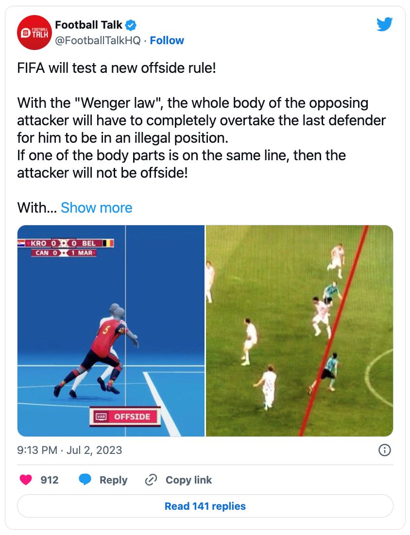 fifa mungkin tukar peraturan ofsaid ikut cadangan arsene wenger