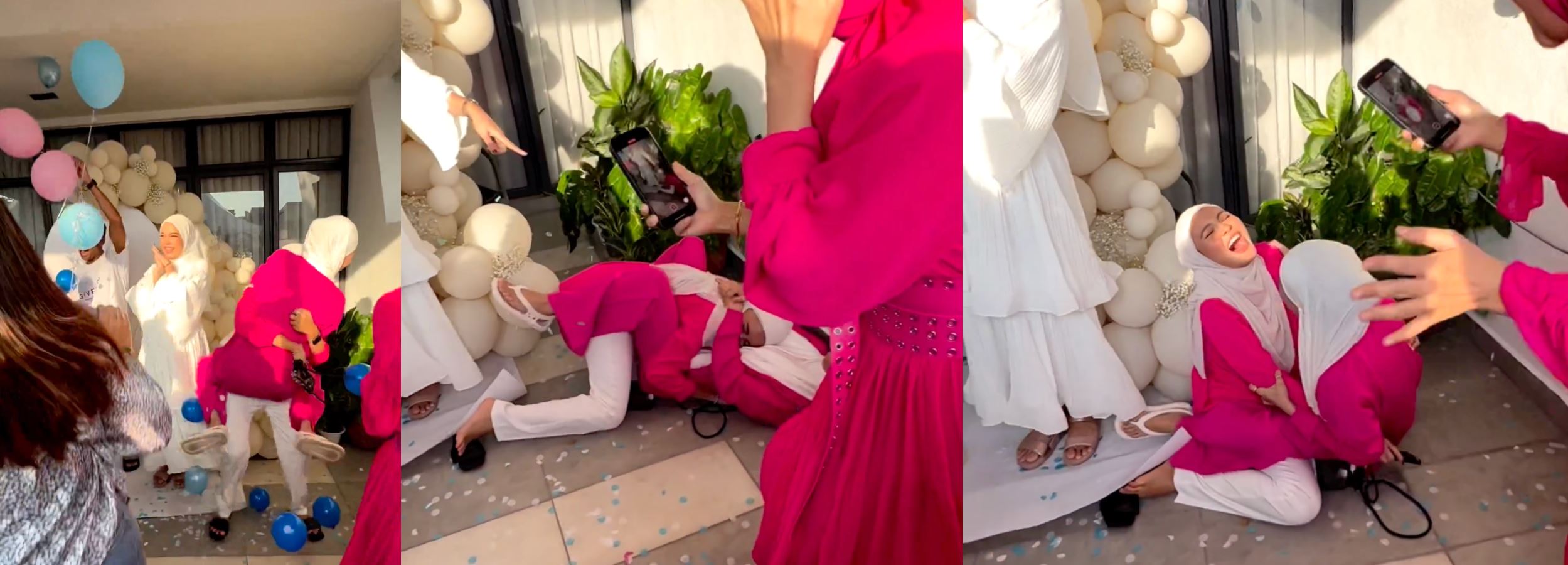 syifa melvin umum jantina bayi, syatilla & syida teruja lompat sampai terjatuh