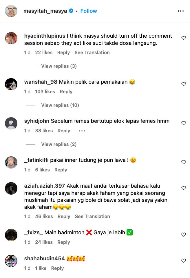 disoal pakai tudung tapi tak ikhlas, “itu masalah mereka,” – masya masyitah