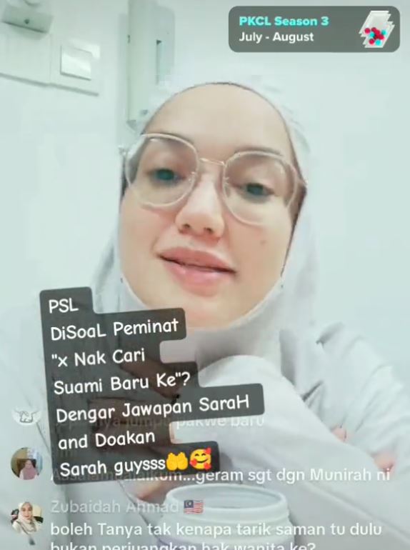 “doakan saya cepat jumpa jodoh macam nad zainal, mizz nina,” – puteri sarah liyana