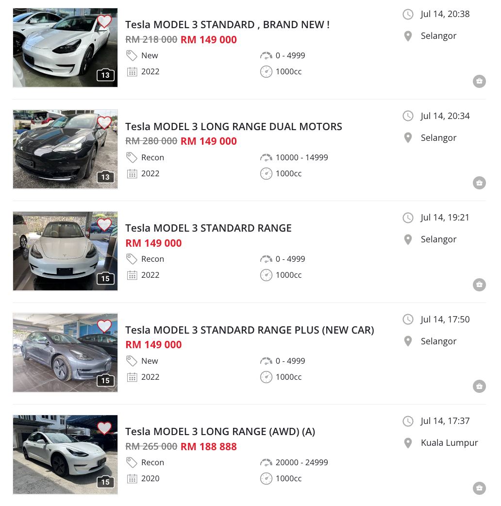 turun harga! tesla model 3 recon di malaysia mula dijual bawah rm150k