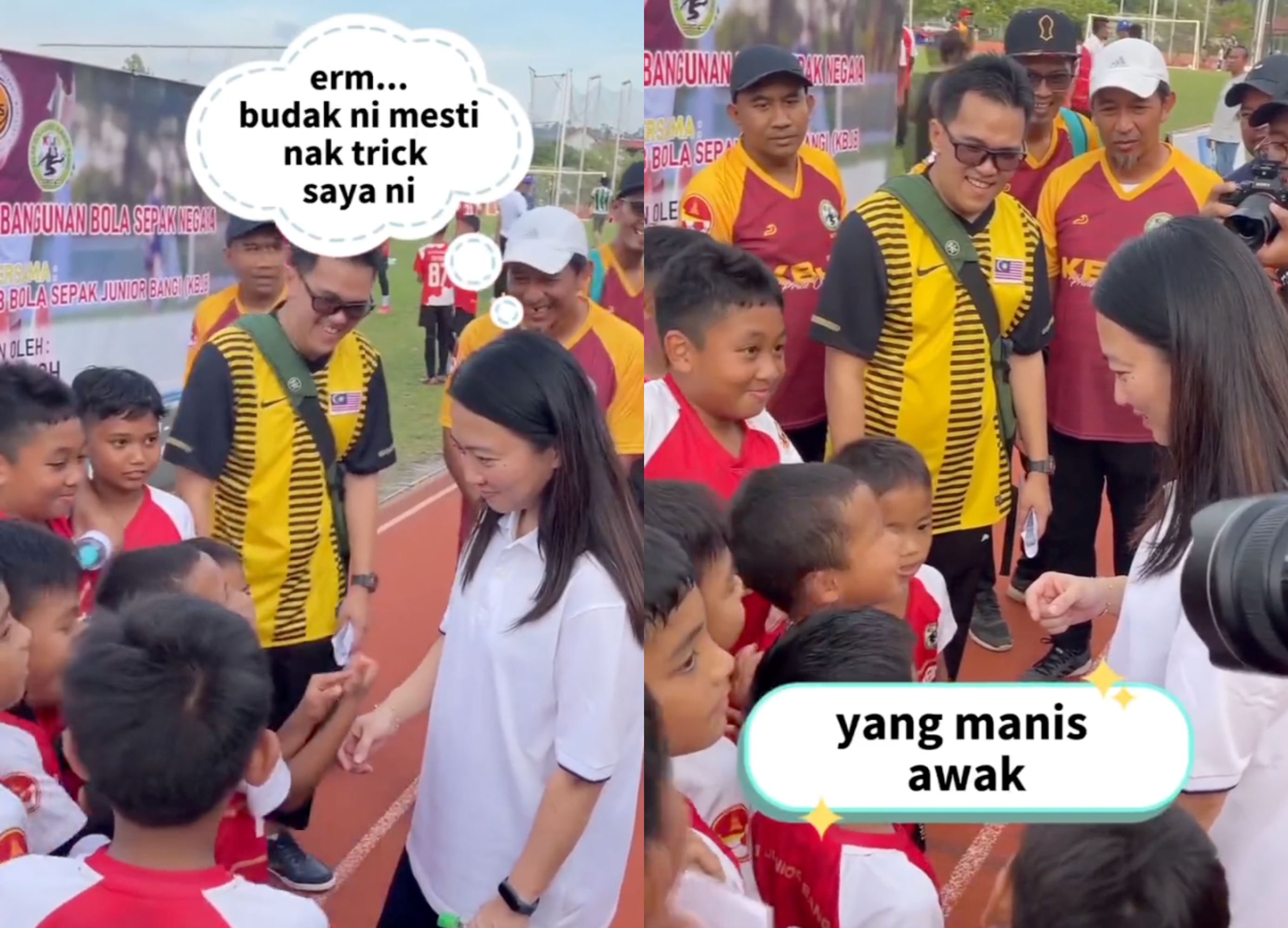 m’sian primary schooler's adorable pick-up line wins hearts in hannah yeoh's playful encounter