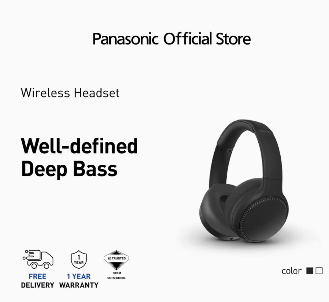 A sample logo of STMS logo for Panasonic’s wireless headset