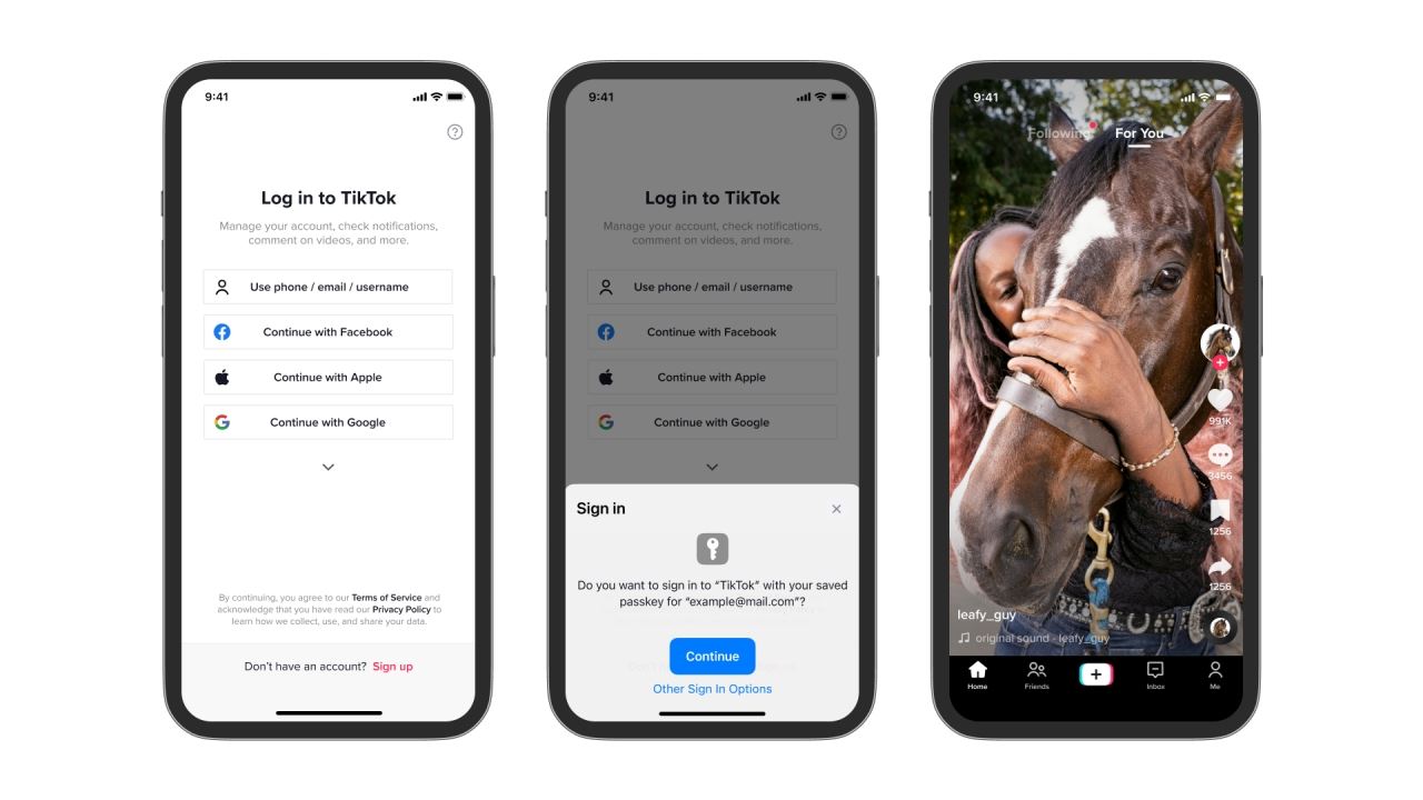 lebih selamat, pengguna ios kini boleh log masuk tiktok guna face atau touch id