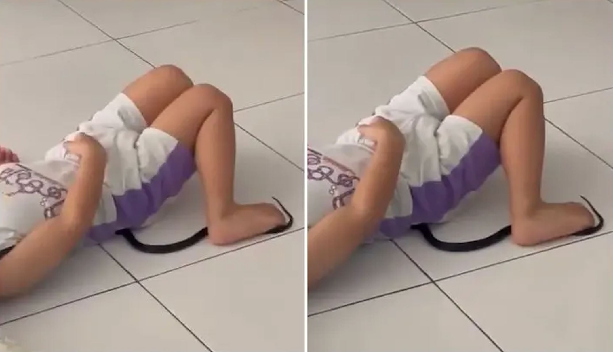 sangkakan mainan, budak 4 tahun baring atas ular senduk di perak berjaya diselamatkan