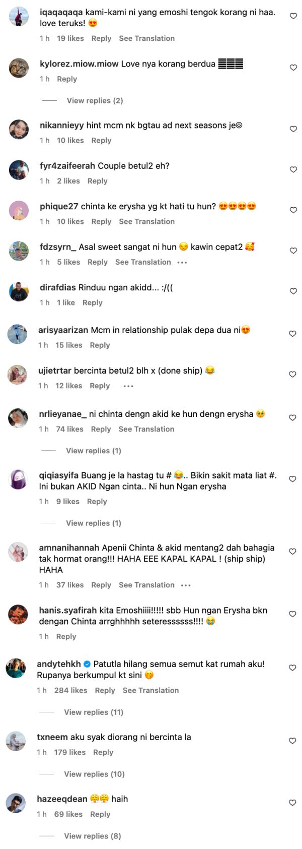 peminat syak hun dan erysha betul-betul bercinta, “nasib baik pujuk dengan ice cream..”