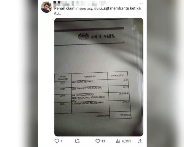lelaki tak sangka dapat rm37,249.23 wang tidak dituntut. ini cara nak check!