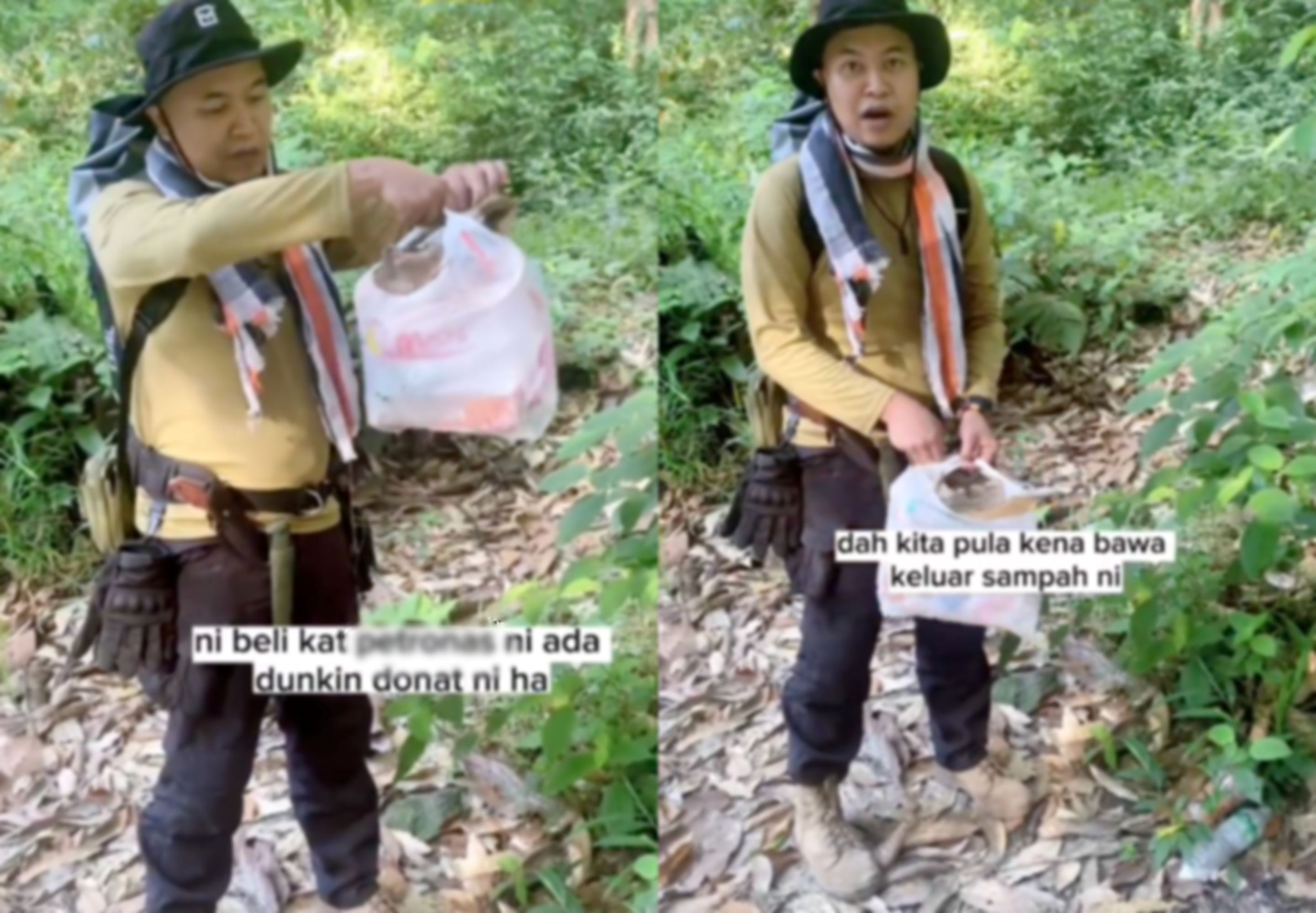 raising awareness: dusun tua assemblyman calls out irresponsible jungle littering
