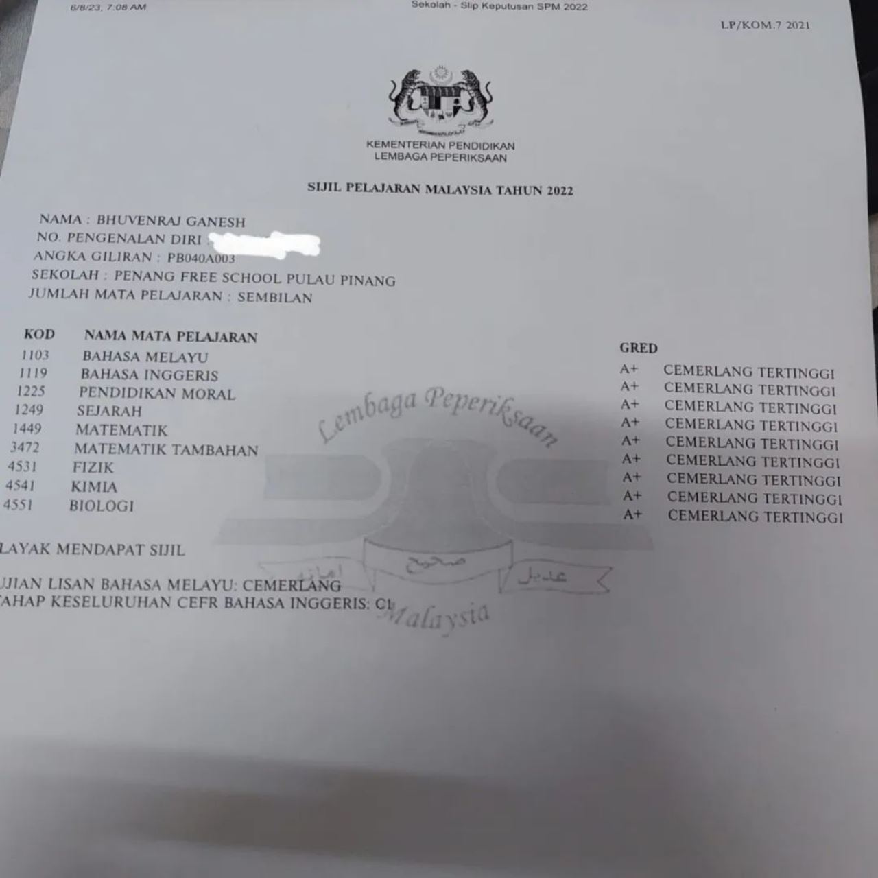 pelajar cemerlang spm raih 9a+ akui dengar lagu blackpink ketika study