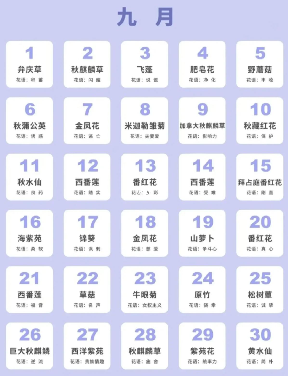 🎂原来生日也是有花语的❗️看ta哪天生日就送哪朵花吧🌸