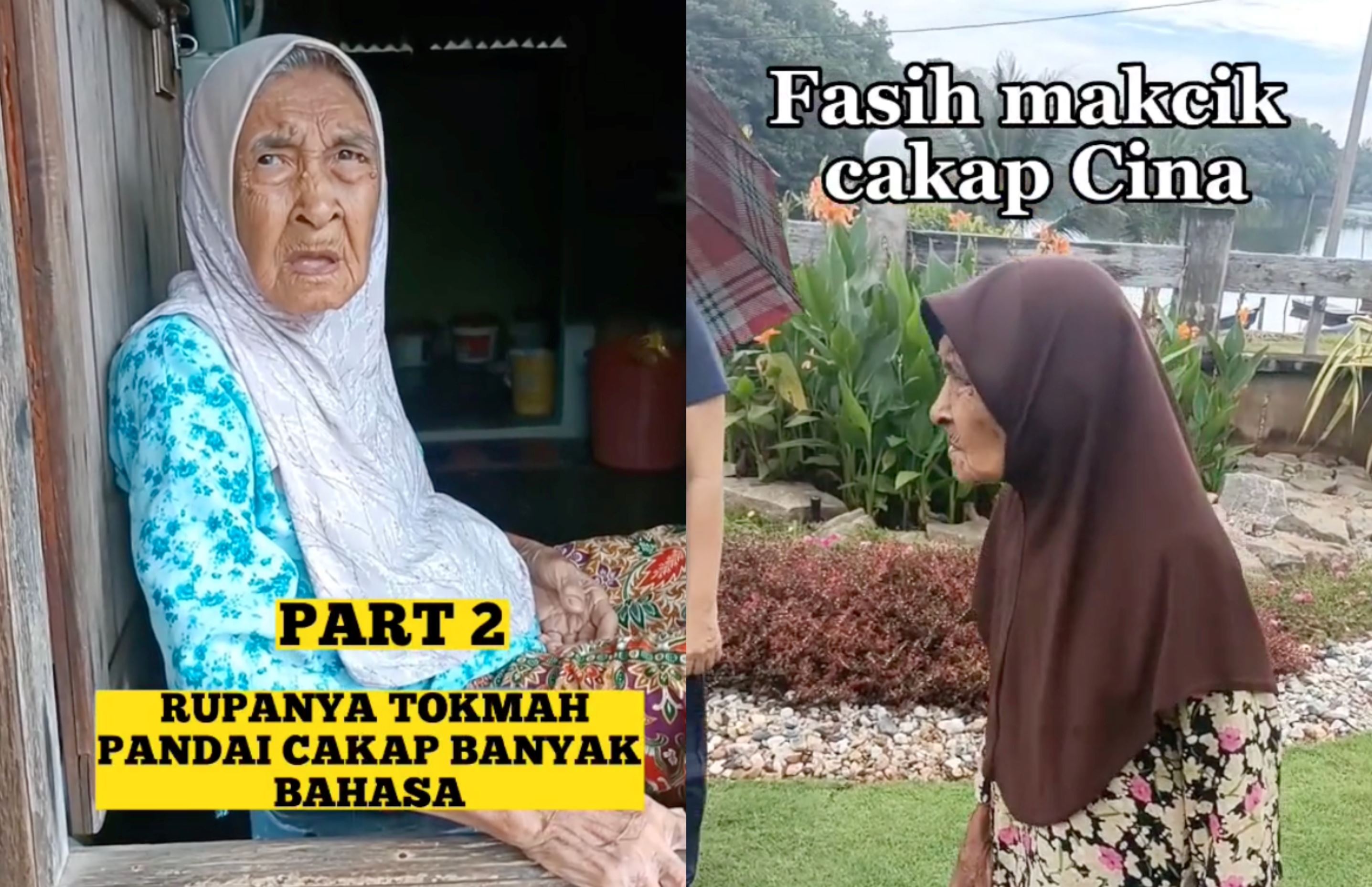 multilingual mak cik's tiktok videos go viral, impressing malaysians with language skills