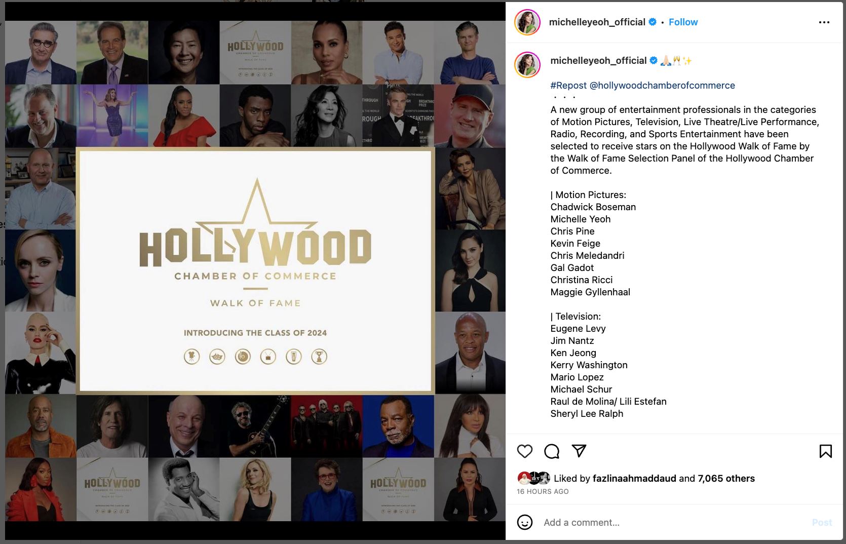 hebat! nama michelle yeoh bakal terukir di hollywood walk of fame