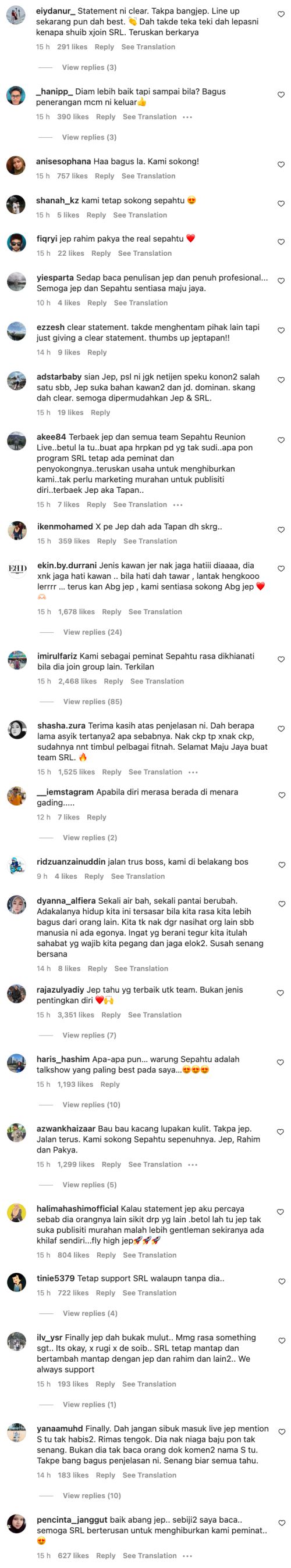 reaksi peminat lepas jep luah perkara sebenar babitkan ahli sepahtu reunion live