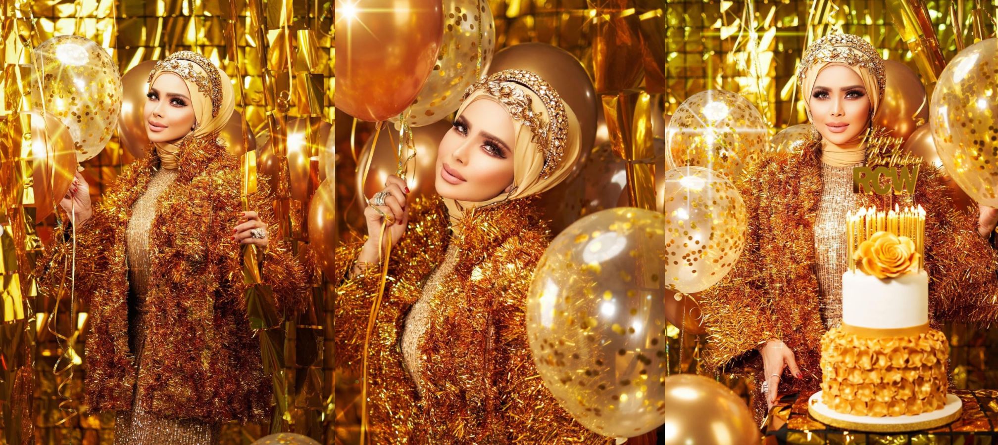 che ta sambut birthday ke-50 dalam tema emas, “old is gold..”