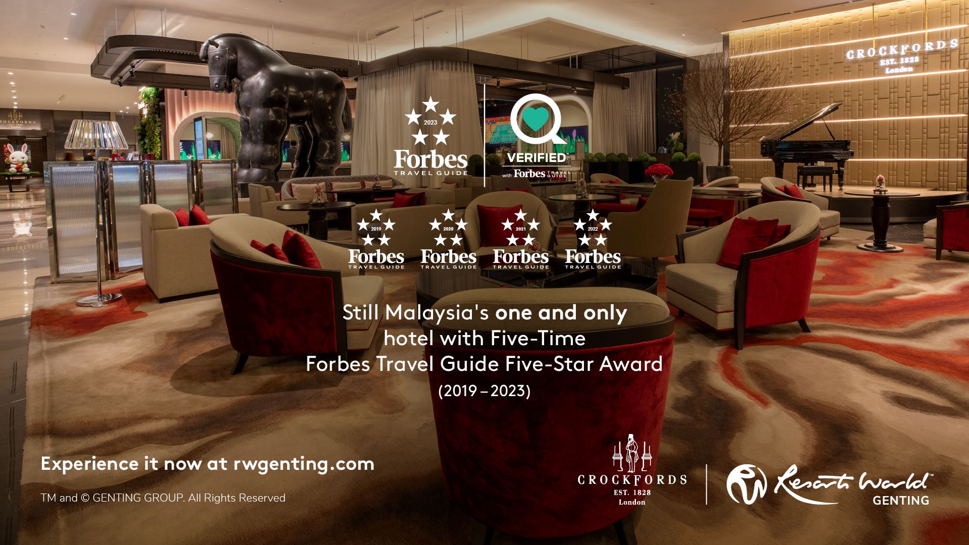 satu-satunya di malaysia, hotel crockfords di genting kekal taraf 5 bintang forbes travel guide