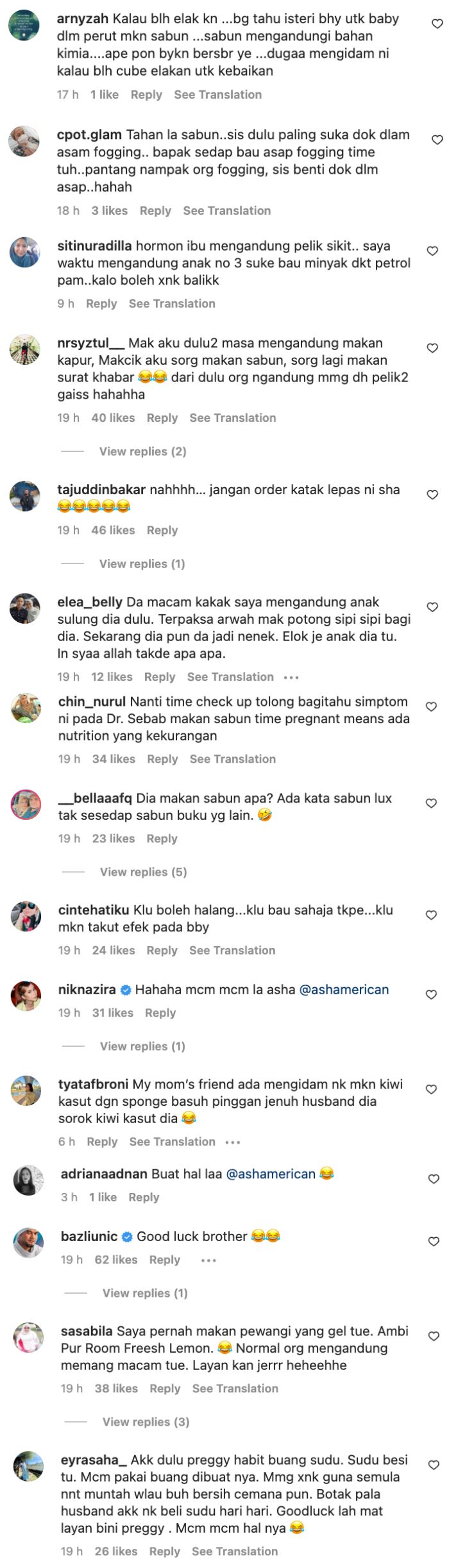 haritu isteri harris annuar mengidam bau simen, kali ini dia nak makan sabun pula