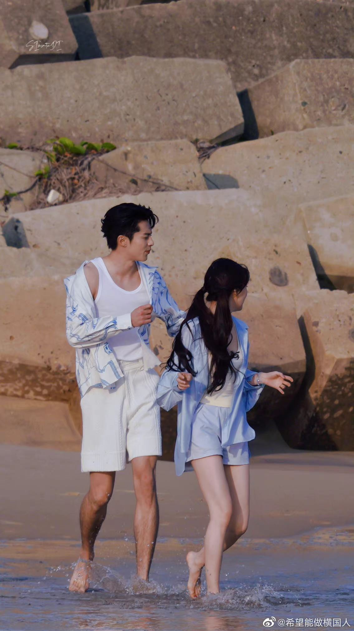 ⚠️王鹤棣、赵露思合体拍广告❗️俊男美女同框真的太养眼