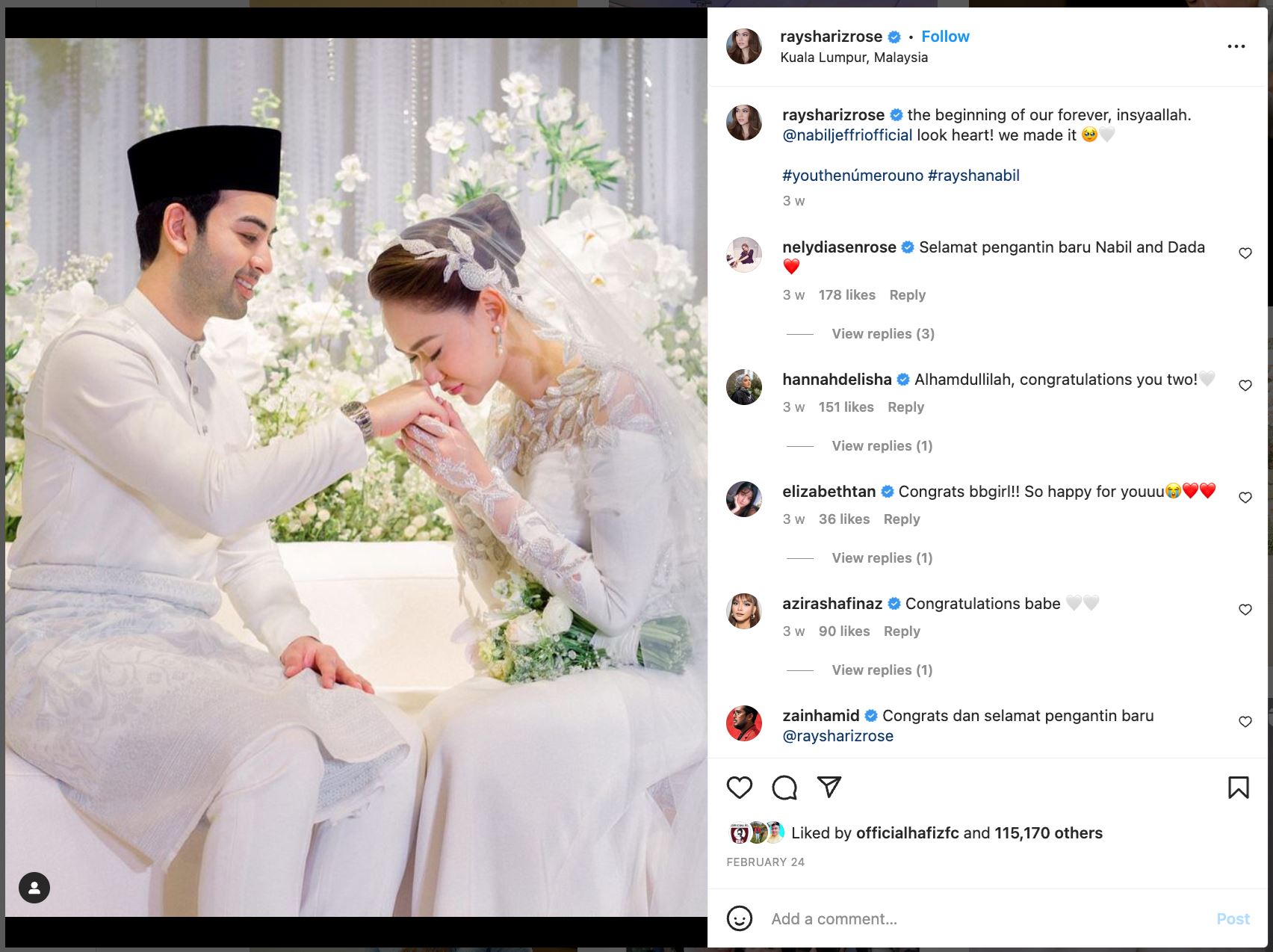 rasa bahagia lepas sebulan kahwin, raysha rizrose tak sabar nak ada anak