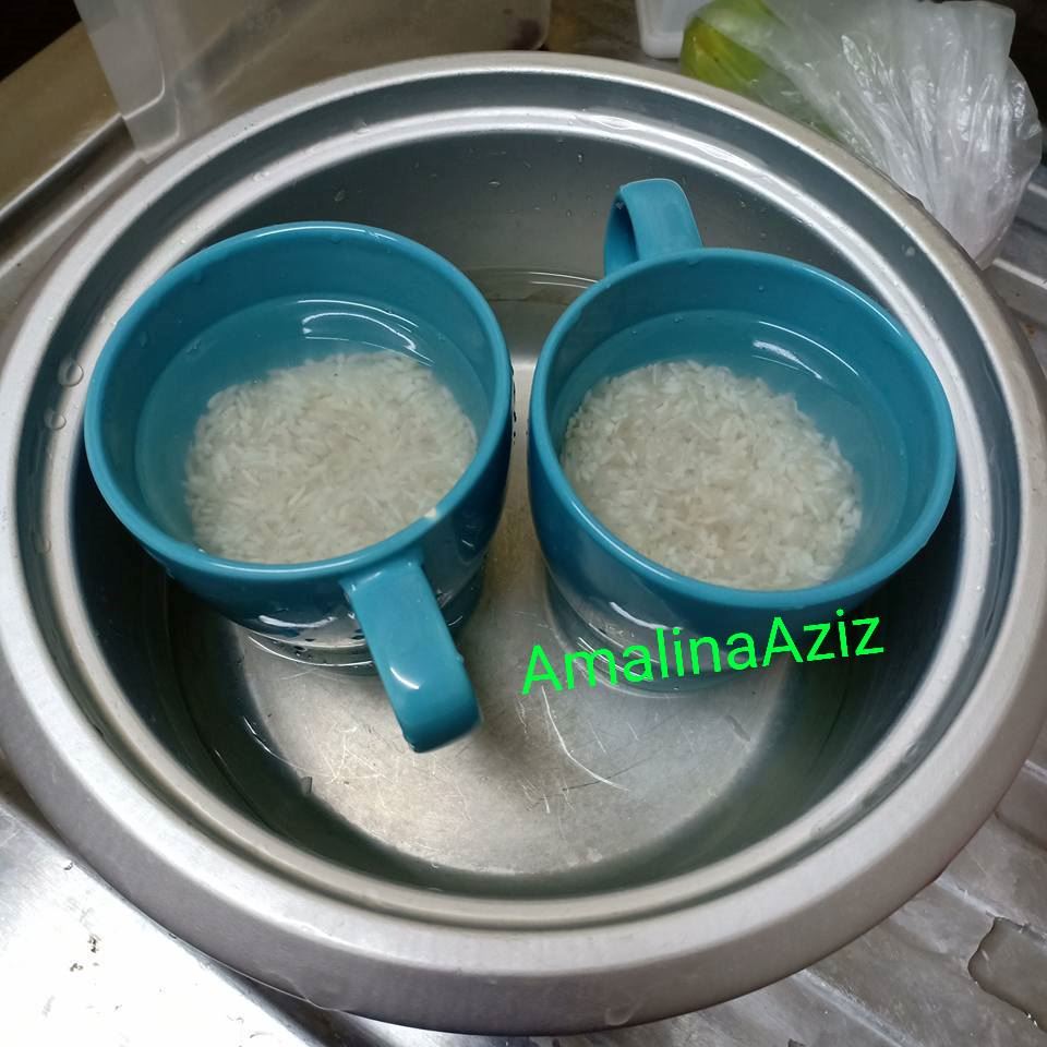 ini cara masak nasi untuk seorang makan, tak bazir dan tak berkerak