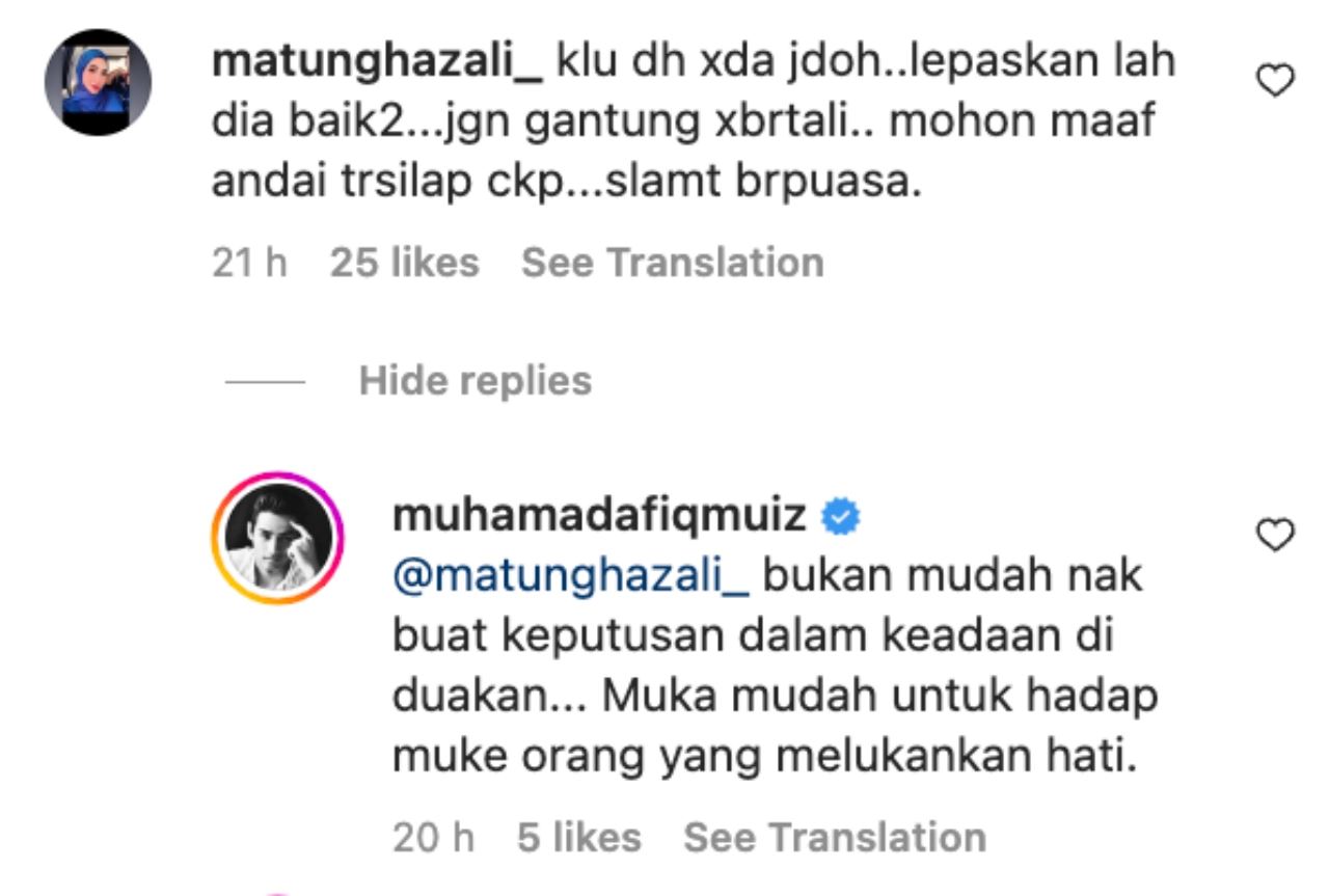 “aku bukan dayus,” afiq muiz nafi pukul, dakwa isteri ada orang lain?