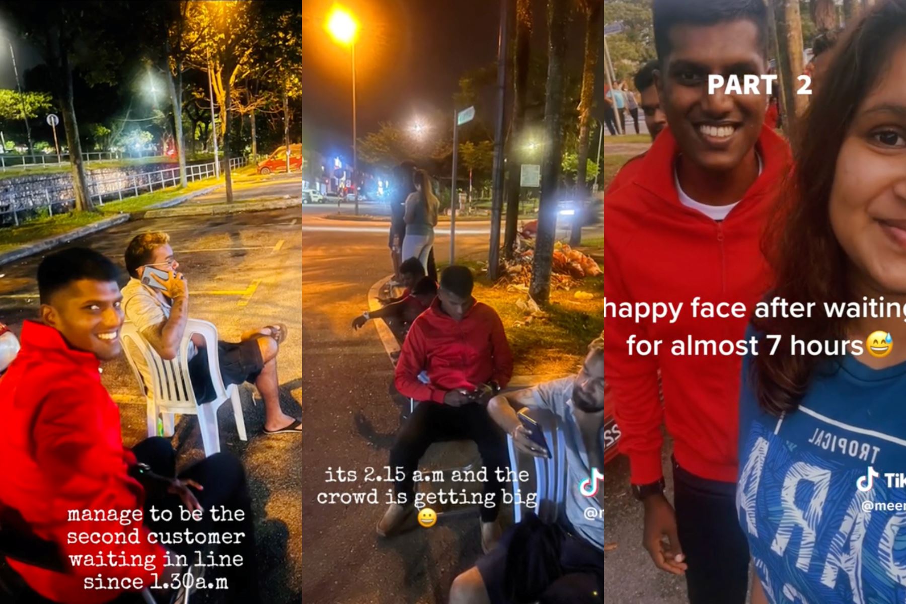 family from seremban leaves home at midnight to start queueing for akka nasi lemak until the next morning