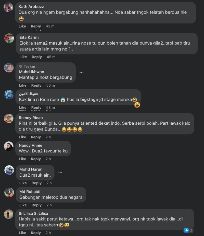 lihat reaksi netizen bila elly mazlein dan rina nose disatukan di pentas big stage 2023! 